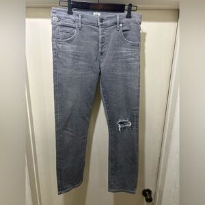 Citizens of Humanity Womens Jeans Emerson Slim Boyfriend Sz 28 Gray Button Fly